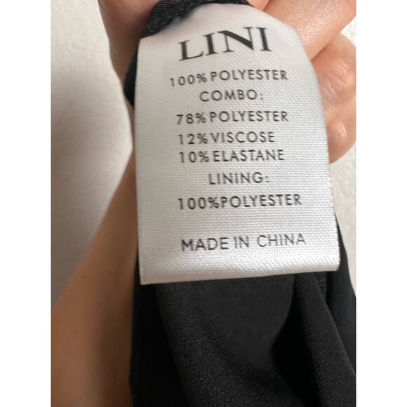 LINI Black Stella Sequin Faux Wrap Surplice Long Sleeve Party Jumpsuit Size XS - Picture 11 of 12